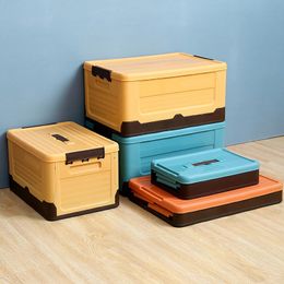 Storage Boxes & Bins Foldable Box Clothes Organizer Toys Books Plastic Tool Trunk Car Outdoor Travel Folding With LidStorage