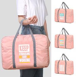 Duffel Bags Travel Bag Luggage Nylon Handbags Unisex Traveller Accessories Large Capacity Clothes Storage Holiday Portable Folding OrganizerD