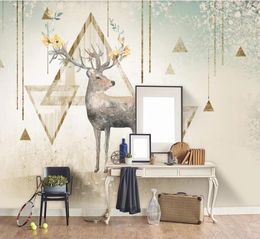 3d wallpaper mural pegatinas de pared living room bedroom wallpaper abstract nordic sofa TV background wall