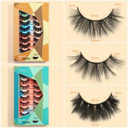 8Pairs Natural Long False Eyelashes Faux 3D Mink Eyelash Soft Comfortable Curl Lashes Extension Makeup