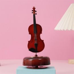 Decorative Objects & Figurines Pc Music Box Creative Rotary Guitar Pipa Guzheng Hildren's Holiday Giftliving Room Decoration As Kids Gif