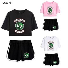 Riverdale Southside T Shirt Tees Tshirt Shorts Sport Suit South Side Serpents Riverdale Cosplay Clothing Women Running Shirt T200610