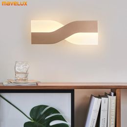 Wall Lamp Minimalist LED Light For Bedside Bedroom Corridor Kitchen Dining Room Gallery Coffee Bar Aisle Night Black/Gold/WhiteWall