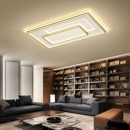Popular Modern Led Ceiling lamp For Living room Bedroom luminarias Surface Mounted Led ceilings Light Aluminum Black Chandelier