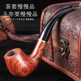pipe sandalwood wax pipe is issued on behalf of a detachable 9mm filter flue nozzle solid wood