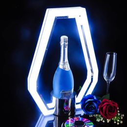 Rechargeable Bar LED MOET Champagne Wine Bottle Presenter Glorifier Display VIP Service Tray For Night Club Lounge Wedding Party Decoration