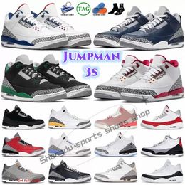 easter chocolates UK - Men Women Basketball Shoes 3s Jumpman 3 Cardinal Red Pine Green Racer Blue Cool Grey Hall of Fame Court Purple Laser Ge Big Boys Trainers Outdoor Chaussures