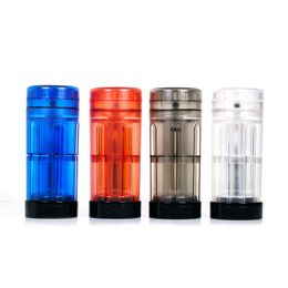 Colourful Plastic Smoking Multifunction Portable 6 Tube Cone Cigarette Dry Herb Tobacco Filler Grind Grinder Crusher Grinding Chopped Storage Box Case DHL Free