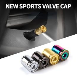 4Pcs Car American Valves Stems Valve Cap Tyre Stem Caps Aluminium Guard Against Theft