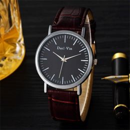 Quartz Watch Business Roman Scale Dial Leather Strap for Men Fashion Trend Creative Wristwatch Drop Shipping