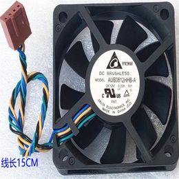 Wholesale fan: Delta 6015 6CM AUB0612HHB-A 12V 0.20A 4-wire temperature control small chassis cooling fan