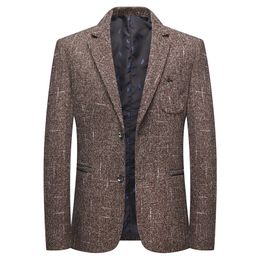 Mens Blazer Male Suit Oversized Fashion British Style Vintage 4Xl Male Coat Jacket Handsome and Elegant Gentleman Blazers 220504