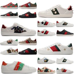 2022 Men Women Designers Shoes Bee Casual Running Trainer Embroidery Classic Python Embroidered Lover Outdoor Sport Trainers Sneakers