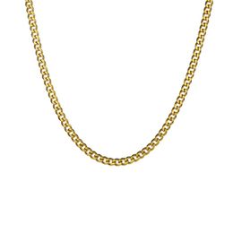Chains Hip Hop Gold Colour Stainless Steel 5mm Width Six Side Cut Men Women Necklace Cuba Chain Necklaces For Jewellery Gift