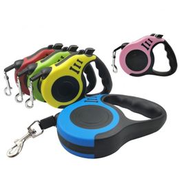 Dog Collars & Leashes 3/5M Leash Automatic Retractable Nylon Lead Extend Puppy Walking Running Supplies