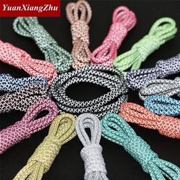1Pair Reflective Shoelaces for Sneakers Shoe laces Safety reflective Shoelace Round Laces Shoes Strings 100120140160cm 220713