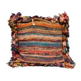 Cushion/Decorative Pillow Rag Rug Floor Pillows Handmade Cloth Remnant Stitching Woven Mat Lumbar For Bed UseCushion/Decorative