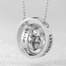 Pendant Necklaces Stainless Steel No Longer By My Side Forever In Heart Memorial Urns Necklace Human Pet Ash Casket Cremation JewelryPendant