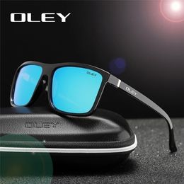 OLEY Polarized Men Sunglasses brand designer Retro Square Sun Glasses Accessories Unisex driving goggles de sol Y6625 220629
