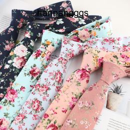 30 styles 6CM Cotton Neck Ties Flower Print Necktie Wedding Casual Floral Neckties Cravat for Men and Women YLPI