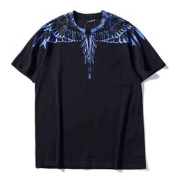 fashion brand mb short sleeve marcelo classic jersey burlon phantom wing t-shirt Colour feather lightning blade couple half t-shirtZSDI
