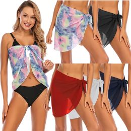 Ladies Shawl Beach Short Skirts Towel Sunscreen Fringe Shawl Apron Skirt Swimwear Wrap Coverup Sarongs Beachwears Swimsuit Cover Up