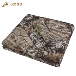 LOOGU Maple leaf Simple Camping Camouflage Net 300D Awning Cover Mesh Fabric Shade Net Outdoor Courtyard Garden Decoration H220419