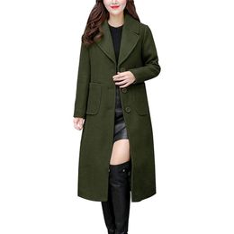 Women's Jackets Light Raincoat Women Elegant Long Coat Notched Collar Double Breasted Button Wool Blend Fleece Lounge Jacket WomenWomen's