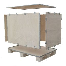 Other Packing Materials Formulate detachable fumigation-free plywood steel belt box packingbox industrial equipment machinery