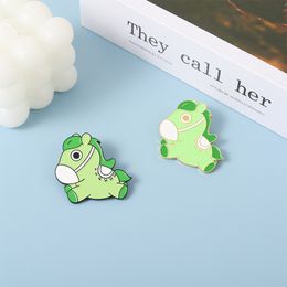 Cute Cartoon Green Horse Brooches Pin for Women Fashion Dress Coat Shirt Demin Metal Funny Brooch Pins Badges Backpack Gift Jewelry