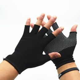 Cycling Gloves Summer Thin 2-Finger Sunscreen Fitness Bike Elastic Non-Slip Nylon Leaking 5-Finger Half For Men Women XA92TQCycling