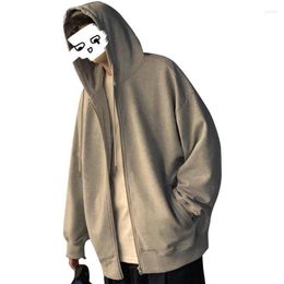 men zip up hoodie Australia - Men's Hoodies & Sweatshirts Men Comfy Pure Zip Up 2022 Autumn Fleece Hip Hop Hoodie For Classic Hoody Pullover Sport Casual Tops