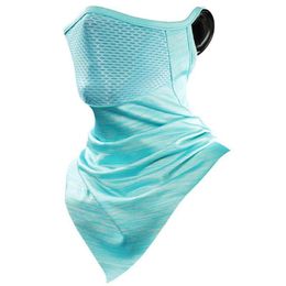 ice silk neck gaiter Canada - Unisex Cycling Ice Silk Neck Gaiter Scarf Mesh Earloops UV Protection Face Cover kg-52239n