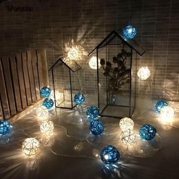 Strings Led Starry Rattan Ball Lights Flashing String Lamp Battery Plug-in Festival Decorative Room Dormitory Renovation CD50 W05