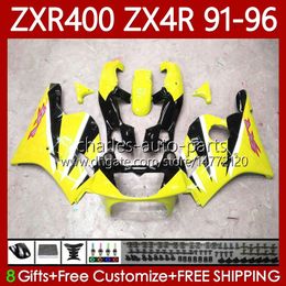 OEM Body For KAWASAKI NINJA ZXR 400 CC ZX-4R ZX4R 91-96 Bodywork 138No.139 ZX 4R 400CC ZXR400 91 92 93 94 95 96 ZXR-400 1991 1992 1993 1994 1995 1996 Fairing Kit Light yellow