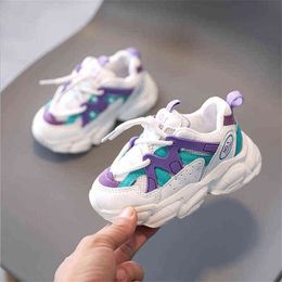 Children's Breathable net shoes Boys Girls Baby Toddler shoes Fashion Soft bottom Non-slip Children running shoes Size 21-30 G220517