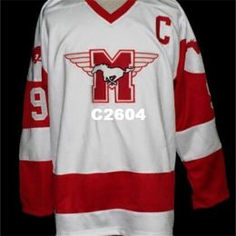 Chen37 Real Men real Full embroidery #9 YOUNGBLOOD MOVIE Patrick Swayze DEREK SUTTON HAMILTON MUSTANGS Jersey or custom any name or number Jersey