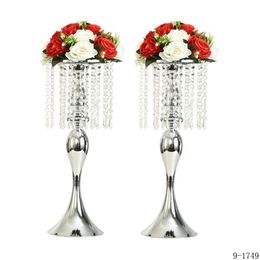 decoration Weddings Party Road Lead Flower Table Stand Crystal Gold Tables Wedding Centrepieces for Wedding Decor 070