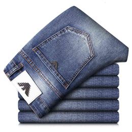 Marke Chao Jeans Herren Koreanische Version Elastisch Slim Fit Kleine Füße Baumwolle Blau Frühling und Sommer Dünn