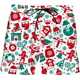 Weihnachten Hirsch Board Shorts Frohes Jahr Geschenk Liebhaber Kleidung Super Cool Gym Strand Kurze Hosen 3D Gedruckt DIY Plus Größe Großhandel 220707