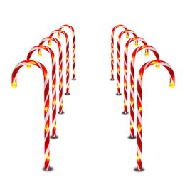 Christmas Candy Cane Pathway Lights ChristmasNew Year Holiday Lights Outdoor Garden Home Decorations Light Navidad Lights 201027