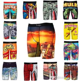 Summer Trendy Mens Shorts Underwear Underpants Sexy Ice Silk Quick Dry Boxers Breathable Short Pants With Package Wholesale