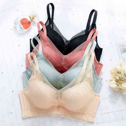 Bra Without Steel Ring Collected Thickened Small Breast Underwear For Women Small Breast Breathable Sexy Edges Underwear For Women L220726