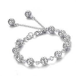 Fashion Exquisite Hollow Exquisite Bracelet Hollow Ball for Women Bracelet Jewelry Silver Plated Exquisite Bracelet