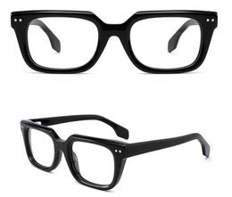 Men Optical Glasses Frame Brand Thick Spectacle Frames Vintage Fashion Square Eyewear for Women Handmade Myopia Eyeglasses with Case