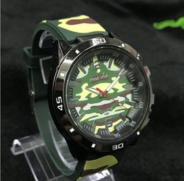 488 Fashion trend outdoor sports shockproof quartz watches boys and girls Student camouflage life waterproof silicone Bracelet watch