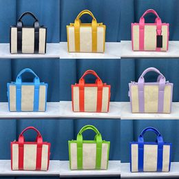 2022 Fashion designer womens Straw weaving Totes Bags Designers shopping bag Shoulder Crossbody Big Letter Patchwork Knitting Handbag wallets 9 colours
