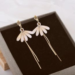 Dangle & Chandelier Fashion Products Temperament Earrings Women Flower Long Elegant Trend Tassel EarringsDangle