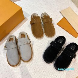 Designer- cotton slippers men women snow boots warm casual indoor Pyjamas party wear non-slip drag women's shoes202255