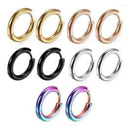 Hoop & Huggie Simple Piercing Small Earrings For Women Men Minimalist Gold Stainless Steel Cartilage Fashion Party Jewellery Kirs22